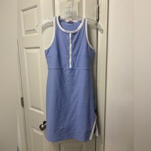 Periwinkle and white tennis dress